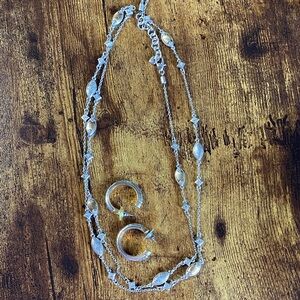 Brighton Vintage Two-toned Necklace and Earring Set